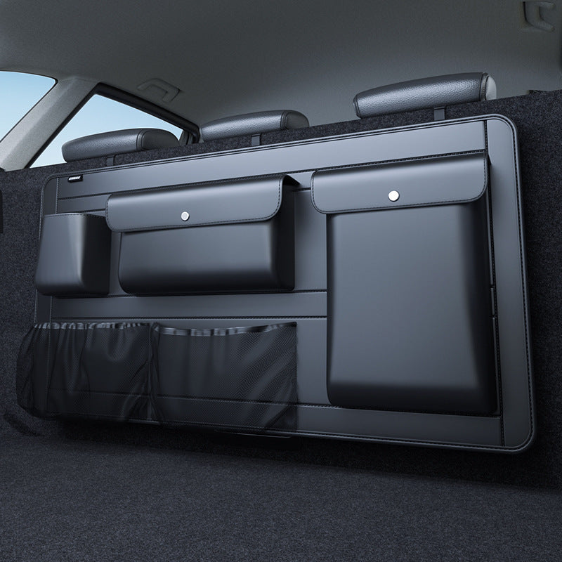 Luxury Car Trunk Storage Bag – Foldable Leather Organizer