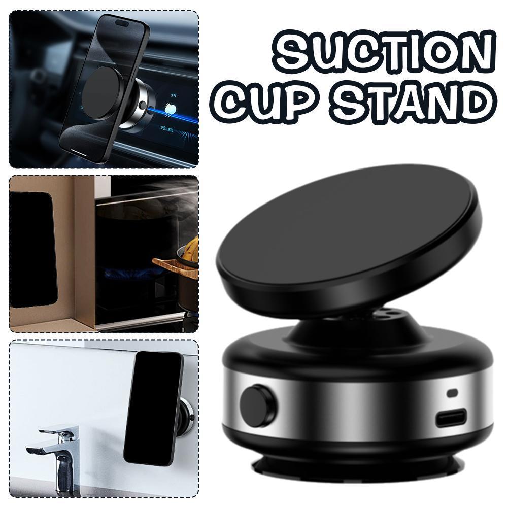 Magnetic Car Phone Holder – Vacuum Suction Mount for Dashboard & Vent