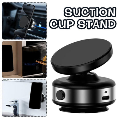 Magnetic Car Phone Holder – Vacuum Suction Mount for Dashboard & Vent