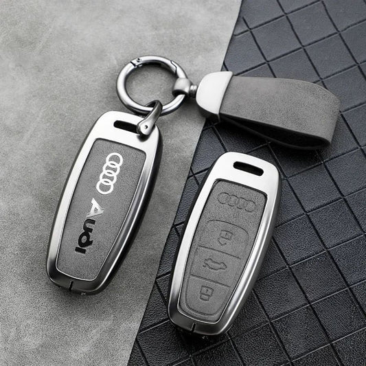Audi Car Key Fob Cover & Keychain Loop Set