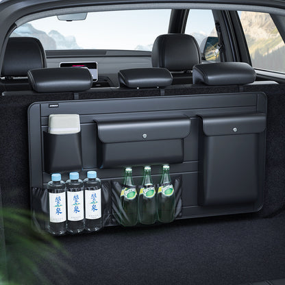 Luxury Car Trunk Storage Bag – Foldable Leather Organizer